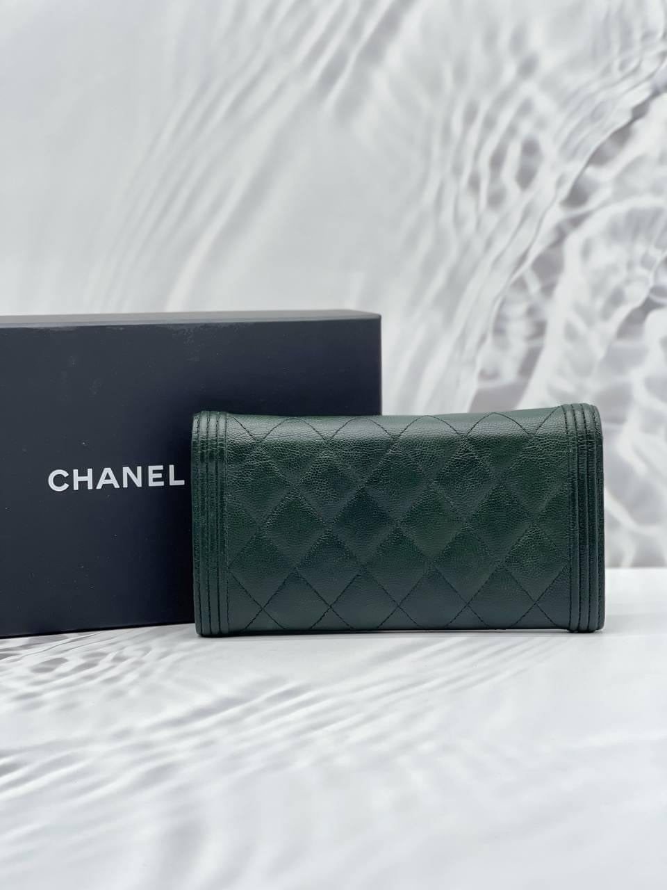Chanel Boy Caviar Leather Flap Wallet