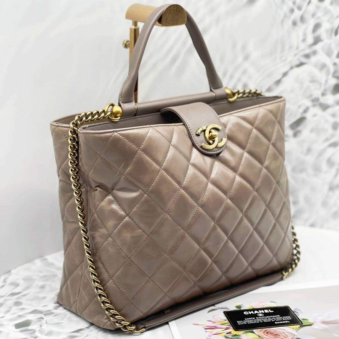 Chanel Top Handle Shopping Bag Ghw - Reeluxs 