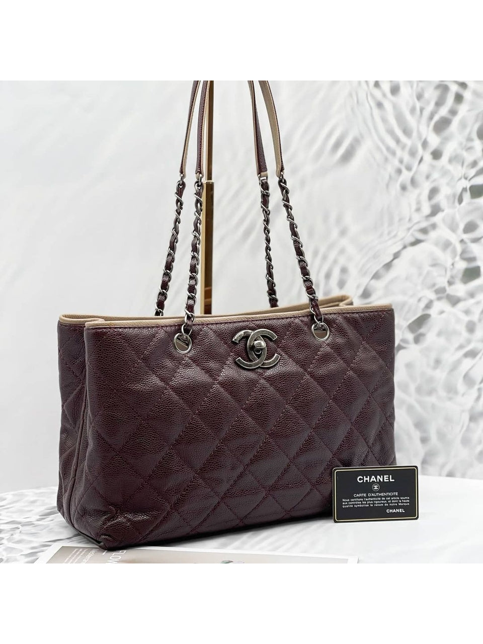 Chanel Quilted Caviar Tote Bag shw - Reeluxs 