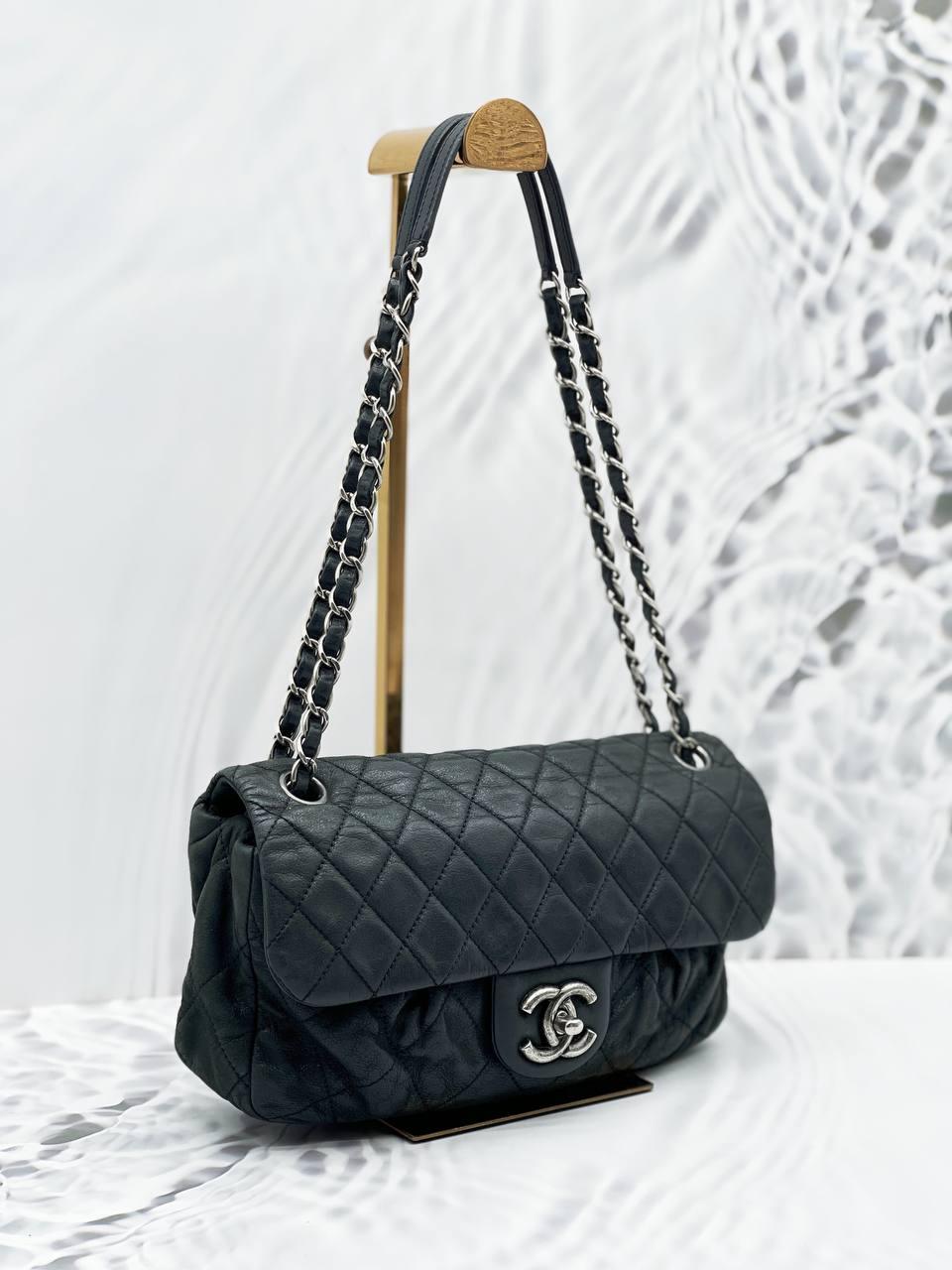 Chanel Quilted Iridescent Calfskin Leather Chic Quilt Flap Bag - Reeluxs 