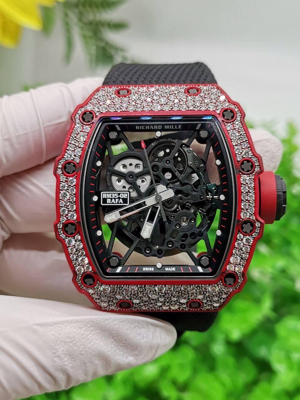 Richard mille rm35-02 rafael nadal ntpt factory diamond watch - Reeluxs 