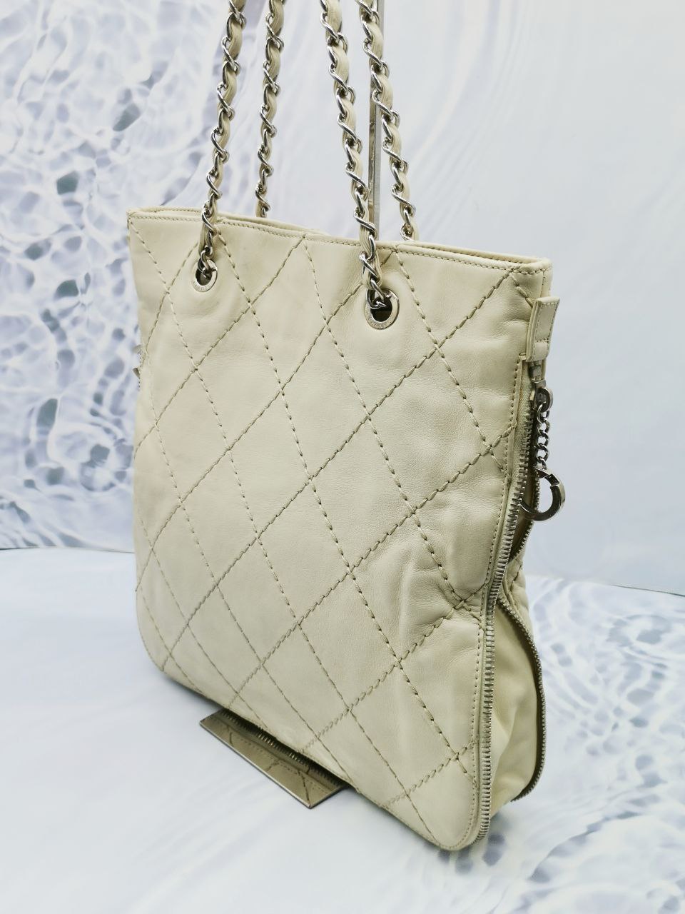 Chanel Silver Chain Shoulder Bag