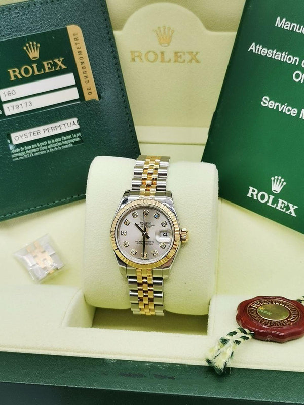 Rolex Datejust Ladies Watch Ref: 179173 -full Set- - Reeluxs 