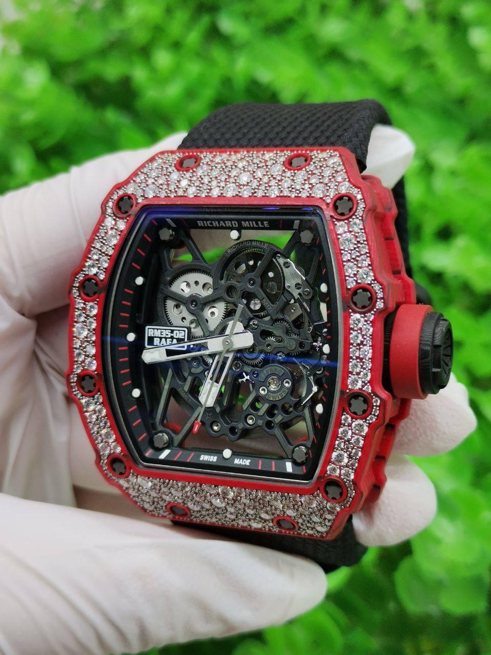 Richard mille rm35-02 rafael nadal ntpt factory diamond watch - Reeluxs 