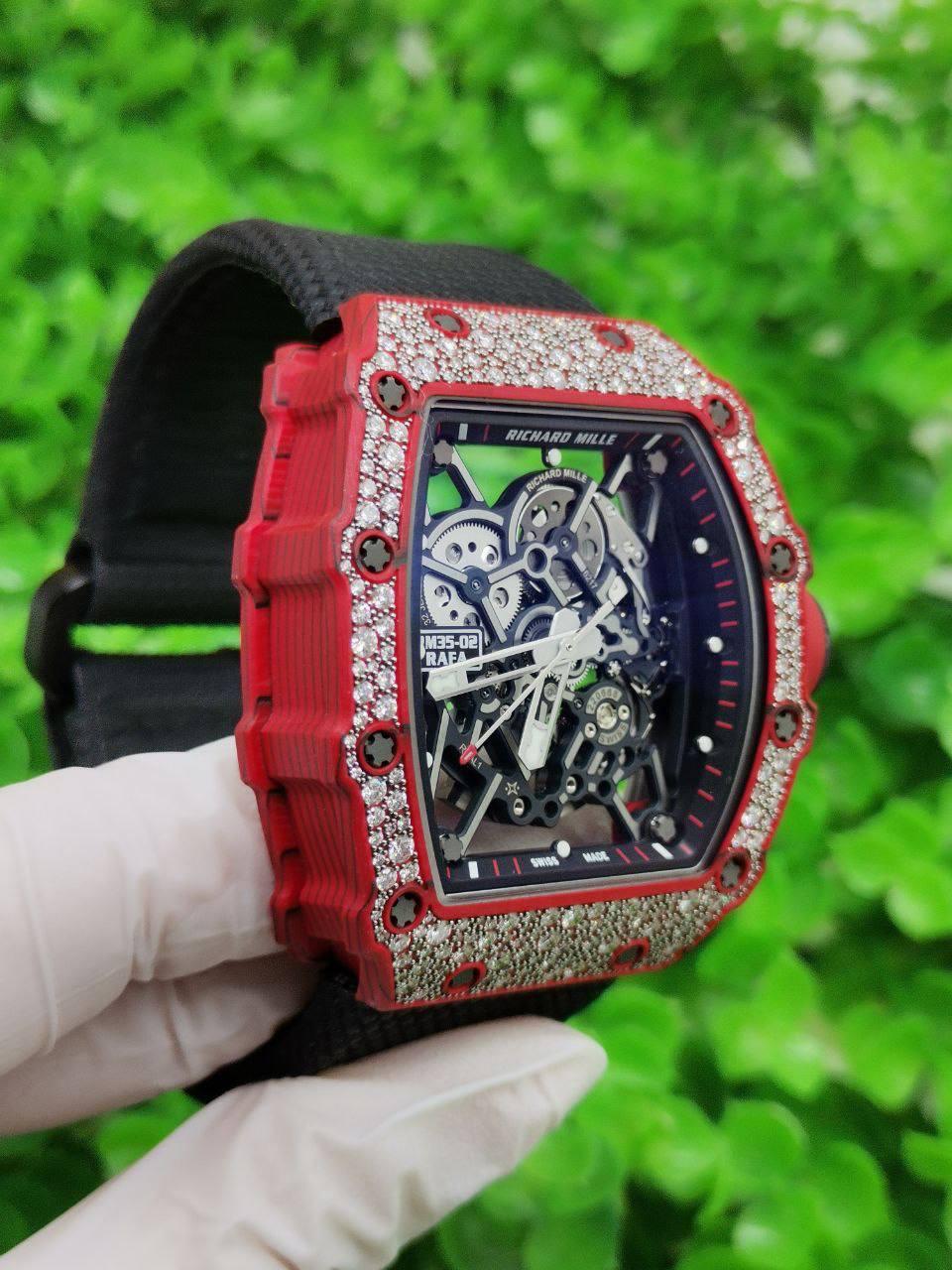 Richard mille rm35-02 rafael nadal ntpt factory diamond watch - Reeluxs 