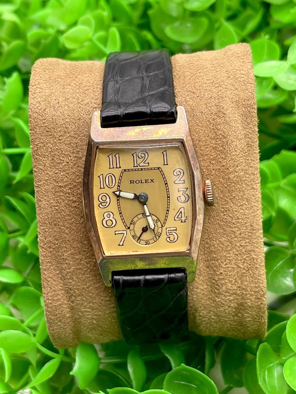 Rolex Tonneau Vintage Yellow Gold Watch - Reeluxs 