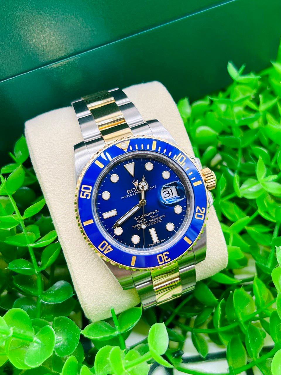 Rolex submariner date blue dial unisex watch ref116613lb -full set- - Reeluxs 