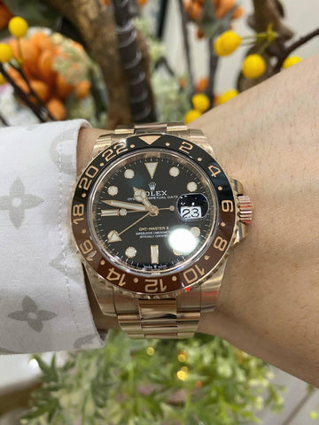 Rolex Gmt Mater Ii Rootbeer Rose Gold Ref126715 - Reeluxs 