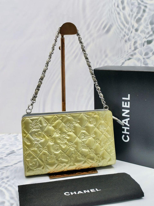 Chanel Embossed Lucky Symbols Shoulder Bag - Reeluxs 