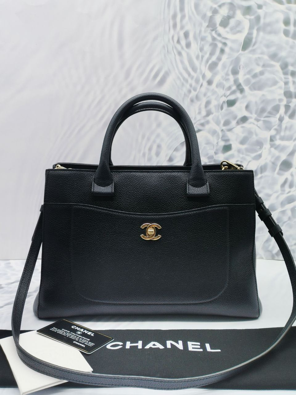 Chanel Caviar Handle Bag With Strap