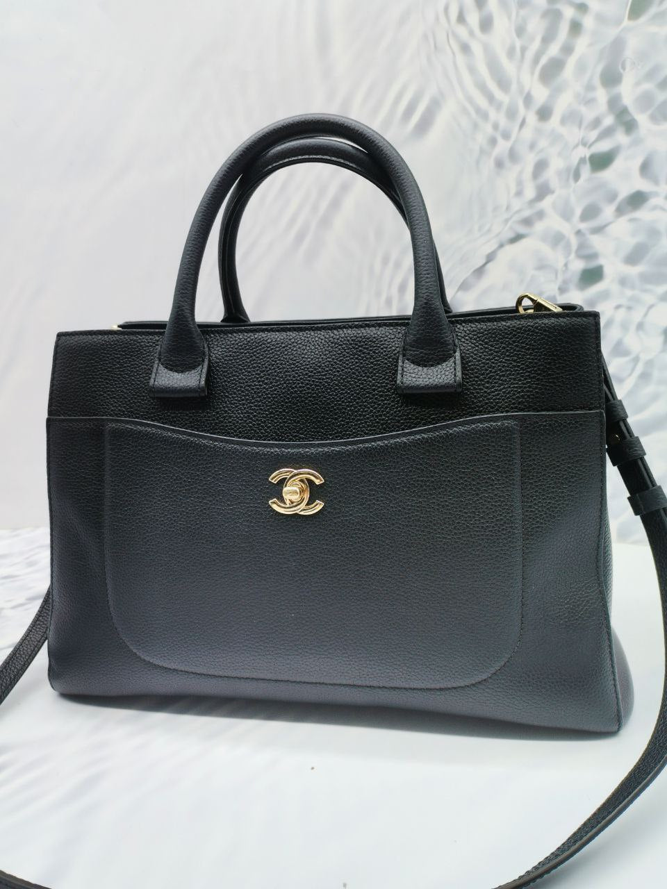 Chanel Caviar Handle Bag With Strap